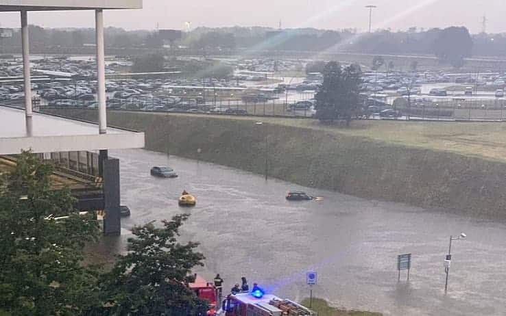 Le operazioni di soccorso a Malpensa