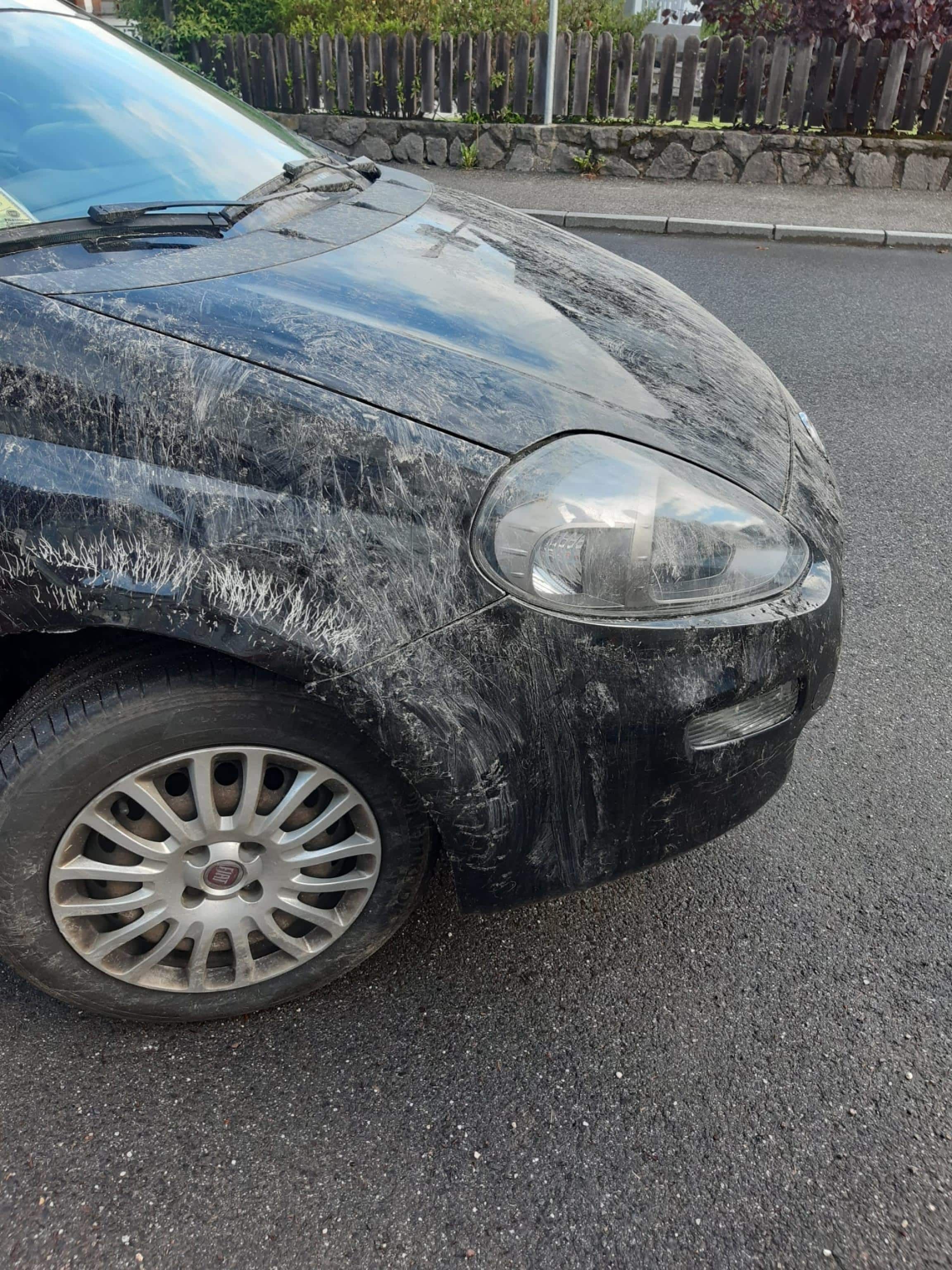 La scorsa notte un orso
ha danneggiato un'auto parcheggiata al maso Oberberglerhof a
Novale di Fiè, ai piedi dello Sciliar, riempendola di graffi e
zampate, evidentemente nel tentativo di seguire la traccia di un
animale e accedere al vano motore, 10 Maggio 2023. ANSA/US RIPARTIZIONE FORESTE PROVINCIA BOLZANO