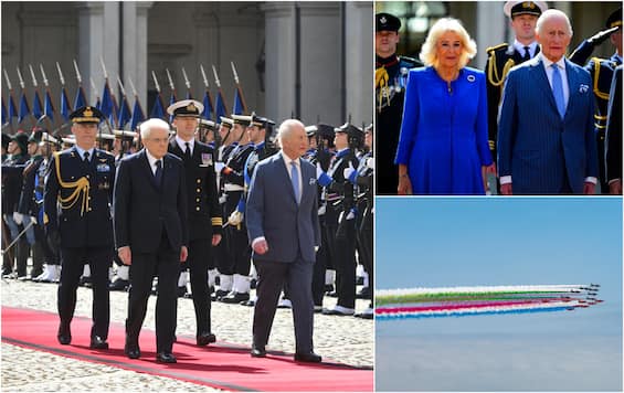 re carlo e camilla arrivano in visita al quirinale accolti da mattarella foto