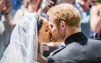 Il principe Harry e Meghan Markle durante il matrimonio