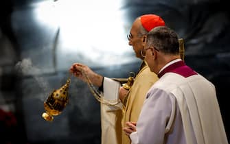 Cardinal Baldassare Reina presides over a Holy Mass for the open the Holy Door in St Giovanni's Basilica, in Rome, Italy, 29 December 2024. ANSA/GIUSEPPE LAMI