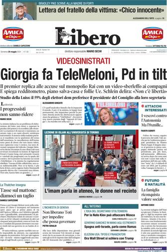 Prima pagina di Libero