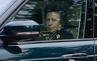 CRATHIE, SCOTLAND - SEPTEMBER 10:  Princess Anne, Princess Royal attends a service at Crathie Kirk church near Balmoral following the death of Queen Elizabeth II  on September 10, 2022 in Crathie near Aberdeen, United Kingdom. Elizabeth Alexandra Mary Windsor was born in Bruton Street, Mayfair, London on 21 April 1926. She married Prince Philip in 1947 and acceded to the throne of the United Kingdom and Commonwealth on 6 February 1952 after the death of her Father, King George VI. Queen Elizabeth II died at Balmoral Castle in Scotland on September 8, 2022, and is succeeded by her eldest son, King Charles III. (Photo by Andrew Milligan-WPA Pool/Getty Images)