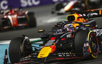 JEDDAH STREET CIRCUIT, SAUDI ARABIA - MARCH 09: Max Verstappen, Red Bull Racing RB20 during the Saudi Arabian GP at Jeddah Street Circuit on Saturday March 09, 2024 in Jeddah, Saudi Arabia. (Photo by Andy Hone / LAT Images)