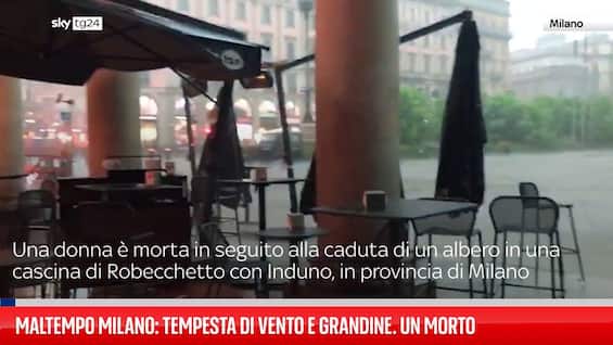 Maltempo Milano: tempesta di vento e grandine. Un morto