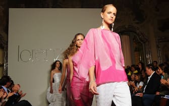 A model walks the runway at the Lorenzo Riva Spring/Summer 2013 fashion show as part of Milan Womenswear Fashion Week on September 24, 2012 in Milan, Italy.