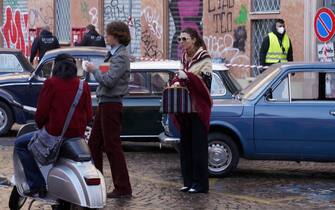 Statale, Festa del Perdono, Set del FILM che racconta l'omicidio GUCCI con Lady Gaga