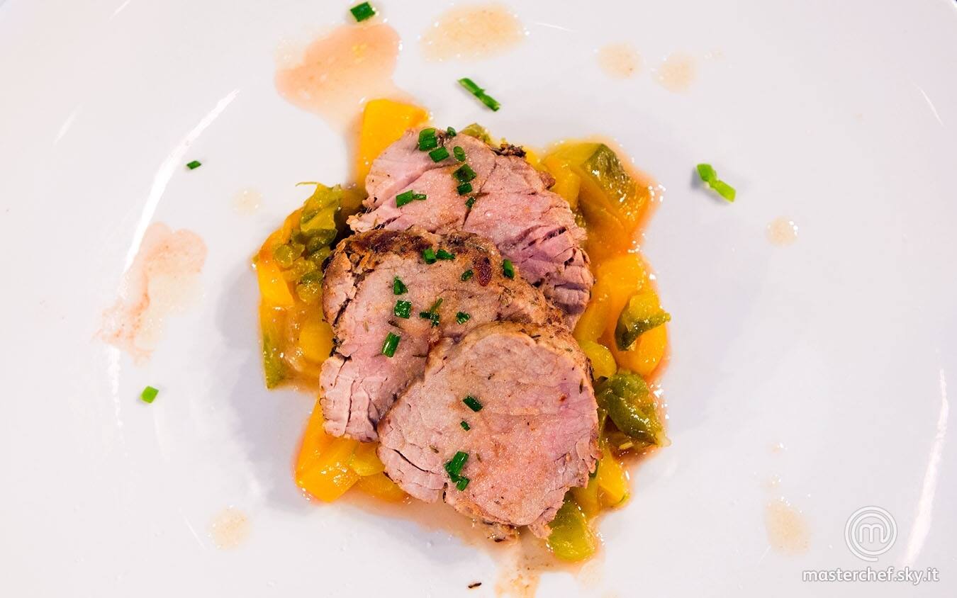filetto di maiale intero alla senape