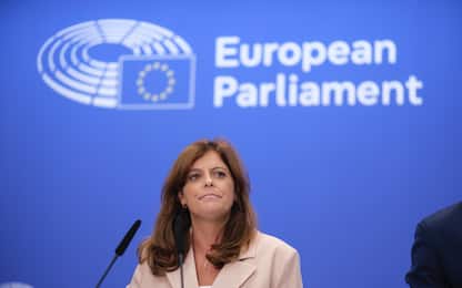 BRUSSELS, BELGIUM - SEPTEMBER 24 : Italian Member of the European Parliament (The Left group in the European Parliament - GUE/NGL  - Alleanza Verdi e Sinistra) Ilaria Salis talks to media in the European Parliament on September 24, 2025 in Brussels, Belgium. In February 2023 Ilaria Salis was arrested in Budapest after a counter-demonstration against a far-right rally, accused of having attacked two neo-Nazi militants during the protest. She was held in pretrial detention for more than 15 months in a high security Hungarian prison, a situation that sparked diplomatic tension between Italy and Hungary and widespread public outcry in Italy. The case remains politically charged, with Salis and her supporters describing the trial as a "political trial," while Hungarian authorities maintain that the charges are legitimate. The ongoing legal process continues to draw attention to issues of antifascist activism, crossborder judicial cooperation, and the rights of elected officials facing criminal allegations. (Photo by Thierry Monasse/Getty Images)