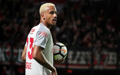 ANTWERPEN, BELGIUM - APRIL 26: Senna Miangue of Standard during the Jupiler Pro League play-off 1 match (day 6) between Royal Antwerp Fc and Standard de Liege at Bosuilstadion on April 26, 2019 in Antwerpen, Belgium. (Photo by Vincent Van Doornick/Isosport/MB Media/Getty Images)