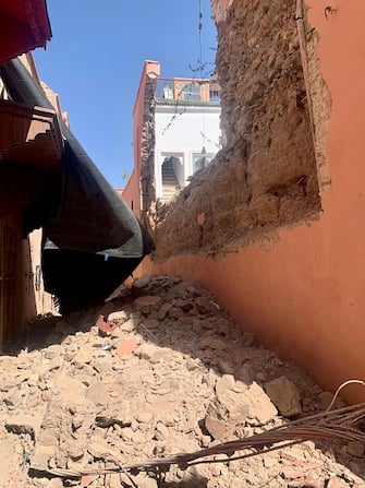 Medina di Marrakech dopo il terremoto, 9 settembre 2023.
ANSA/OLGA PISCITELLI