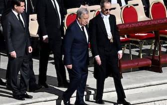 VATICAN CITY, VATICAN - APRILÂ 26: United Nations Secretary General AntÃ³nio Guterres arrives at the funeral of Pope Francis in St. Peterâ  s Square on April 26, 2025 in Vatican City, Vatican. Pope Francis died on April 21st at the age of 88. Born in Argentina as Jorge Mario Bergoglio, he was the first Latin American and the first Jesuit to become Pope when elected in 2013. Taking the name Francis after St Francis of Assisi, he promoted a more humble version of the papacy than many of his predecessors. He will be buried outside of the Vatican in a simple wooden coffin at the Basilica Santa Maria Maggiore.  (Photo by Antonio Masiello/Getty Images)