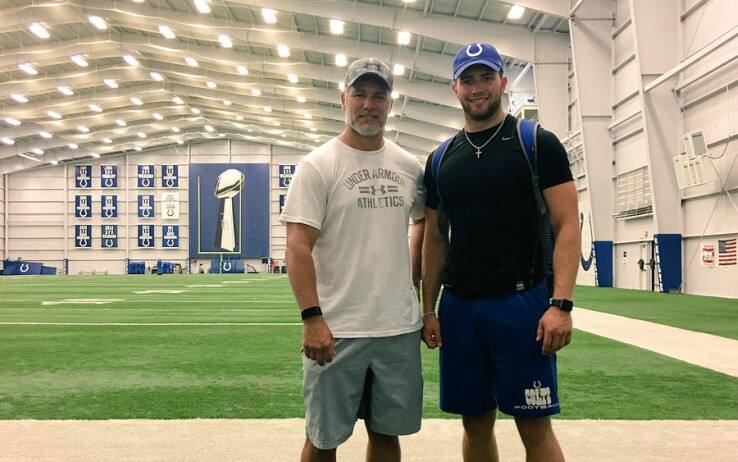 Adam Vinatieri col nipote Chase