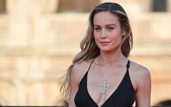 US actress Brie Larson arrives for the Premiere of the film "Fast X", the tenth film in the Fast & Furious Saga, on May 12, 2023 at the Colosseum monument in Rome. (Photo by Alberto PIZZOLI / AFP) (Photo by ALBERTO PIZZOLI/AFP via Getty Images)