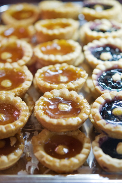 Fruit jam pastries sold at the Sant Ambroeus confectionery. Milan, Italy. 2013 (Photo by Federico Magi/Mondadori via Getty Images)