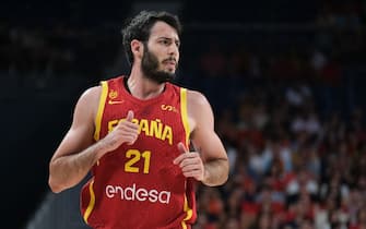 Alex Abrines   of Spain s during match  Spain and Puerto Rico to preparation for Paris Olympic Games at WiZink Center on July 23, 2024 in Madrid, Spain (Photo by Oscar Gonzalez/Sipa USA)