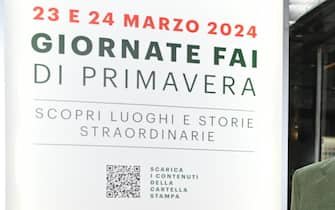 Marinella Soldi, Presidente Rai, con Marco Magnifico, Presidente FAI, nel corso della conferenza stampa di presentazione delle Giornate FAI di primavera a Roma, 12 marzo 2024. Le giornate FAI di primavera avranno luogo sabato 23 e domenica 24 marzo 2024 con 750 aperture in 400 città d Italia2024.
 ANSA/MAURIZIO BRAMBATTI