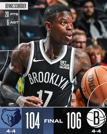 BROOKLYN NETS-MEMPHIS GRIZZLIES 106-104