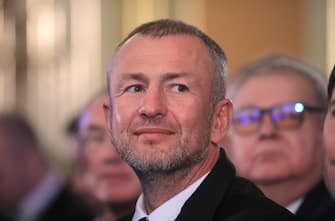 epa06509302 Andrey Melnichenko, main Beneficiary at EuroChem Group AG, attends the congress of Russian Union of Industrialists and Entrepreneurs (RSPP) in Moscow, Russia, 09 February 2018. The congress  takes place during the Russian Business week organized by RSPP.  EPA/MAXIM SHIPENKOV