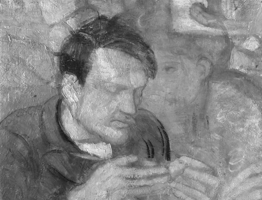 Infrared image of Portrait of Mateu Fernández de Soto, Department of Conservation, The Courtauld Institute of Art, London