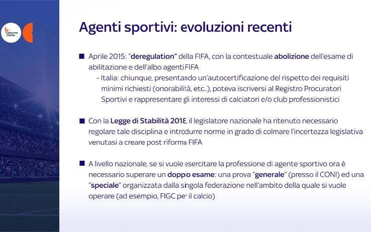 Agenti sportivi evoluzione