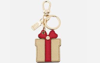 Portachiavi-Charm a forma di pacchetto regalo