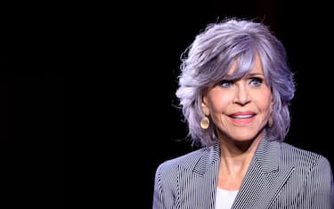 US actress Jane Fonda attends a "Rendez-Vous With Jane Fonda " at the 76th edition of the Cannes Film Festival in Cannes, southern France, on May 26, 2023. (Photo by Valery HACHE / AFP) (Photo by VALERY HACHE/AFP via Getty Images)