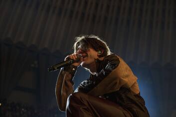 Roma 2/12 /2023 Irama & Rkomi, singing on stage. during Irama & Rkomi "No Stress Tour", Italian singer Music Concert
Nella foto: Rkomi