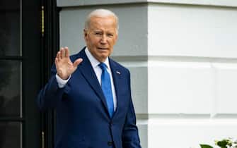 epa11326842 President Joe Biden walks out of the South Portico towards Marine One on the South Lawn of the White House, Washington, DC, USA, 08 May 2024. The President is traveling for campaign events in Racine County, Wisconsin, and Chicago, Illinois.  EPA/SAMUEL CORUM / POOL