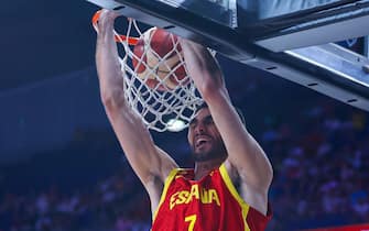 23th July 2024; Wizink Center; Madrid; Spain; Friendly match; Olympic Games; Spain vs Puerto Rico; santi Aldama (Spain)Basketball friendly match before Olympic Games Spain vs Puerto Rico

(Photo by Cordon Press/Sipa USA)