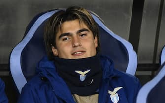 Luka Romero of S.S. LAZIO during the first leg of the round of 16 of the UEFA Europa Conference League between S.S. Lazio and AZ Alkmaar on March 7, 2023 at the Stadio Olimpico in Rome.