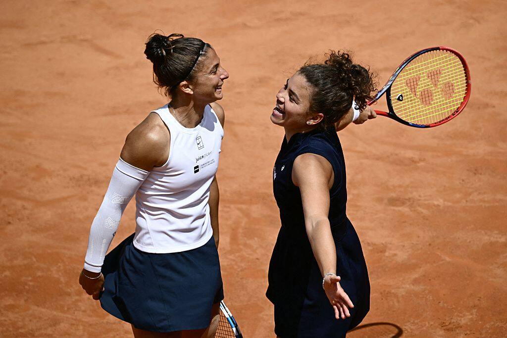 La gioia di Errani e Paolini alla fine del match