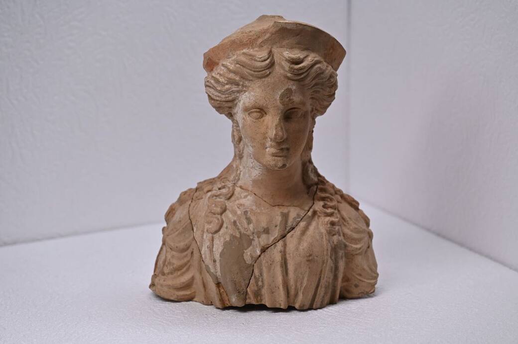 Uno dei reperti rinvenuti nel cantiere della linea ferroviaria Napoli – Bari. Courtesy Gruppo FS