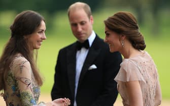 The Duke and Duchess of Cambridge are greeted by the Marchioness of Cholmondeley (left) as they attend a gala dinner at Houghton Hall in King's Lynn in support of East Anglia's Children's Hospices' nook appeal, which is raising funds to build and equip a new children's hospice for families in Norfolk.