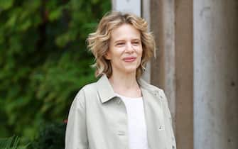 VENICE, ITALY - SEPTEMBER 07: Sonia Bergamasco is seen at Hotel Excelsior during the 81st Venice International Film Festival on September 07, 2024 in Venice, Italy. (Photo by Matt Winkelmeyer/Getty Images)