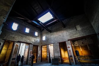 La casa dei Vettii nel Parco Archeologico di Pompei. Napoli 10  Gennaio 2023. ANSA/CESARE ABBATE