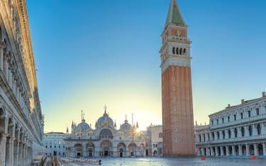 San Marco Square at sunrise in Venice, Italy