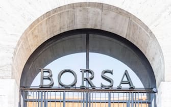 Milan, Italy - Circa March 2022: stock market building - Borsa di Milano, Italian finance and business core.