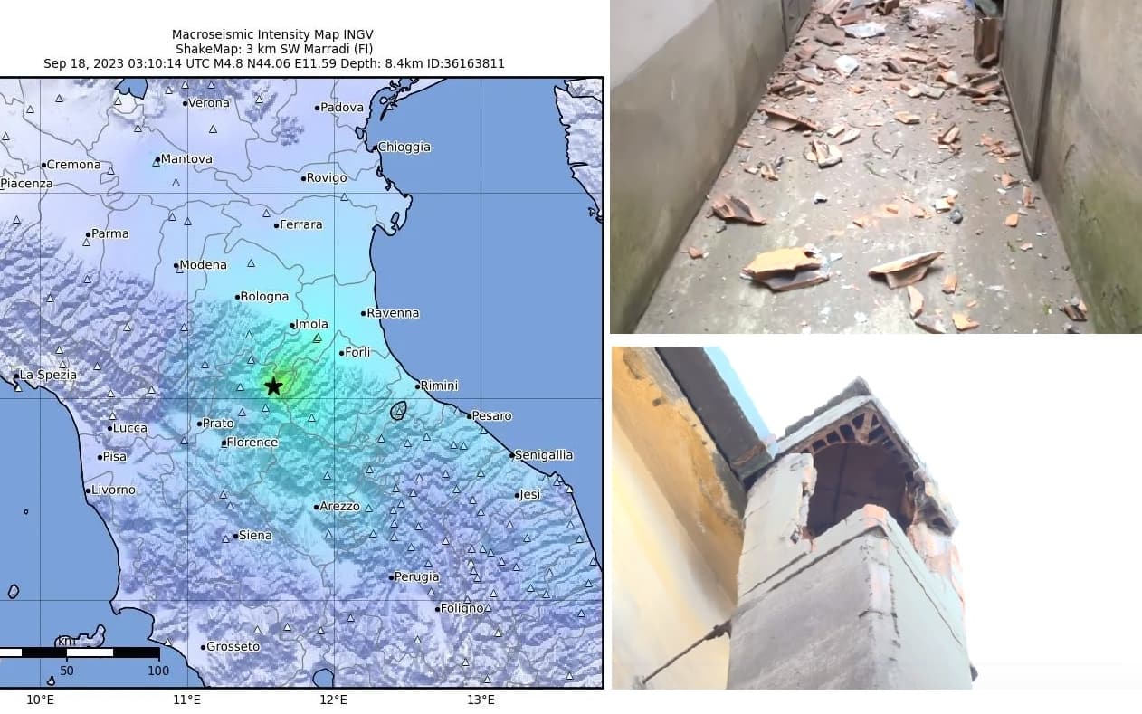 Terremoto di magnitudo 4.8 in provincia di Firenze gente in