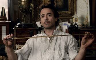 ROBERT DOWNEY JR. as Sherlock Holmes in Warner Bros. Pictures’ and Village Roadshow Pictures’ action-adventure mystery “Sherlock Holmes,” distributed by Warner Bros. Pictures.
