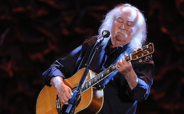 LOS ANGELES, CA - NOVEMBER 09:  Musician David Crosby performs onstage during the International Myeloma Foundation's 7th Annual Comedy Celebration Benefiting The Peter Boyle Research Fund hosted by Ray Romano at The Wilshire Ebell Theatre on November 9, 2013 in Los Angeles, California.  (Photo by Mike Windle/Getty Images for IMF)