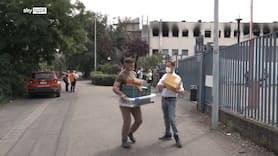 Incendio università, fiamme domate a Viterbo