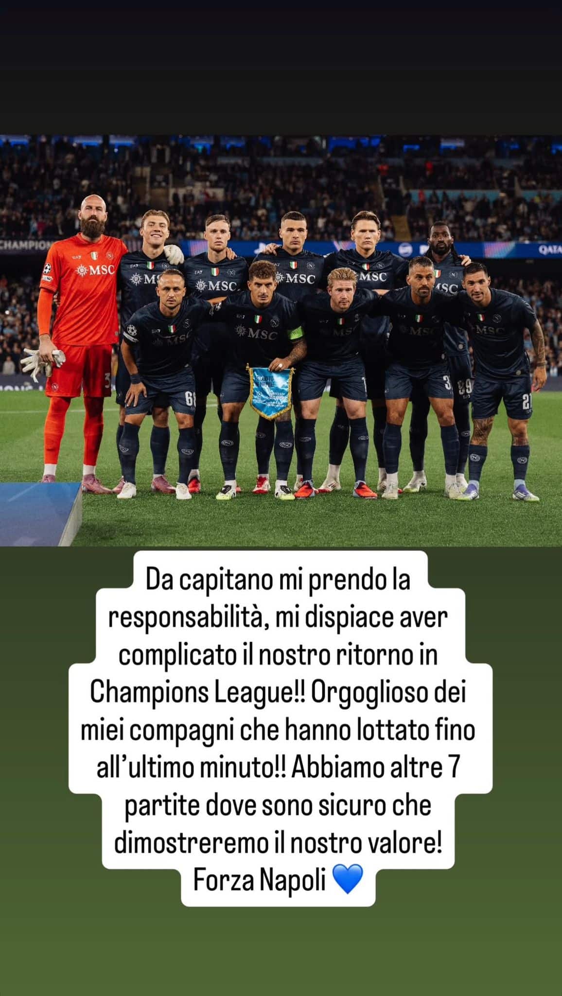 La storia Instagram di Di Lorenzo