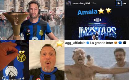 Protagonisti e vip: le reazioni Inter sui social