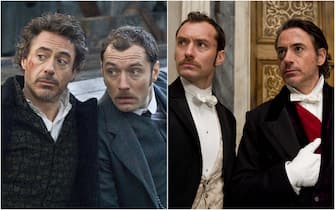 Una scena di Sherlock Holmes e Sherlock Holmes - Gioco di ombre