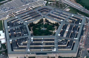 The Pentagon in Washington, DC, on Mya 10, 2023,  in an aerial view. (Photo by Daniel SLIM / AFP) (Photo by DANIEL SLIM/AFP via Getty Images)