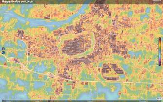 la mappa di calore di lucca