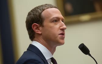 Facebook CEO Mark Zuckerberg testifies before the U.S. House Committee on Financial Services regarding Facebook&#x82;Äôs new cryptocurrency on Capitol Hill in Washington D.C., U.S. on October 23, 2019.

Credit: Stefani Reynolds / CNP | usage worldwide