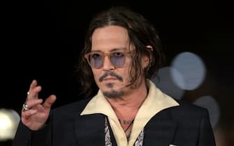 US actor and director Johnny Depp attends the red carpet of the movie "Modi - Three Days on the Wing of Madness" during the 19th International Rome Film Festival (Festa del Cinema di Roma) in Rome, on October 26, 2024.  (Photo by Tiziana FABI / AFP)