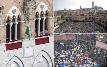 Piazza del Campo a Siena nel giorno del Palio